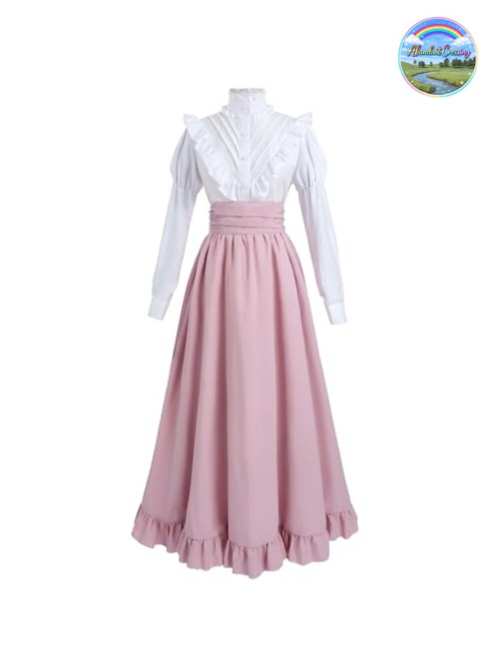 Victorian Edwardian 3-Piece Dress Set Corset Blouse Skirt Ball Gown